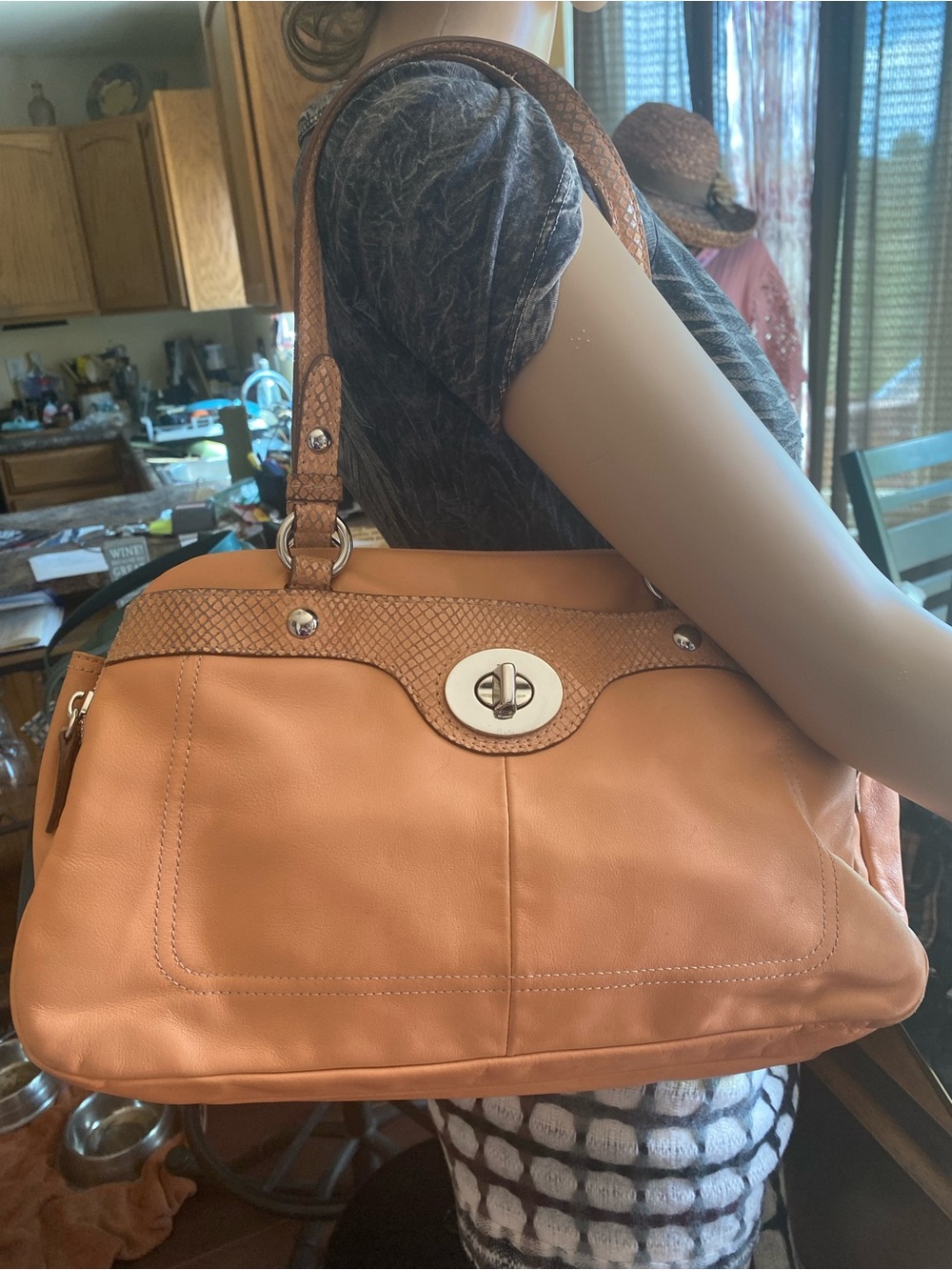 Coach Penelope Triple Compartment Shoulder Bag 2011 coral peach